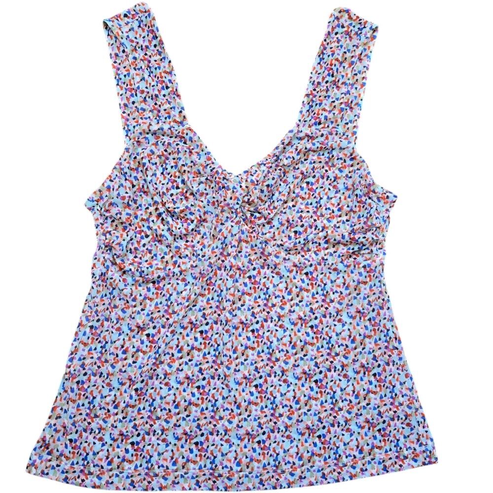Cabi Bustier Tank Top Women's Medium Multicolor Confetti Babydoll Festival
